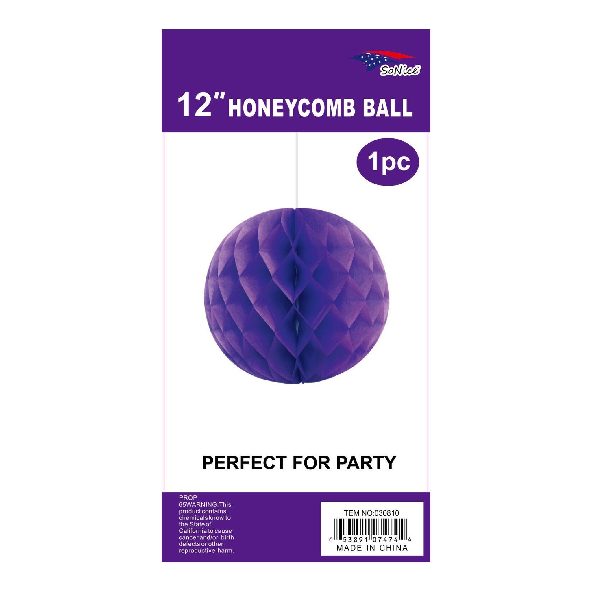 (c) 12" Honeycomb Purple